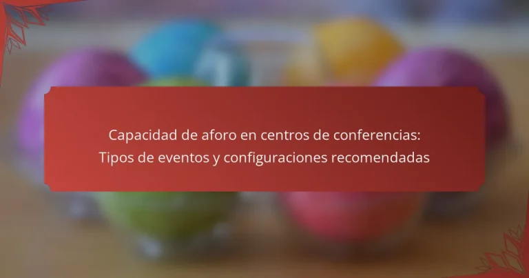 Capacidad de aforo en centros de conferencias: Tipos de eventos y configuraciones recomendadas