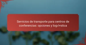 Servicios de transporte para centros de conferencias: opciones y logística