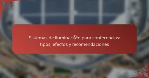 Sistemas de iluminación para conferencias: tipos, efectos y recomendaciones